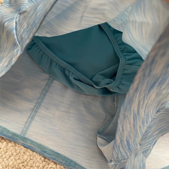 Nike Women’s One Dri-Fit Mid-Rise 3” Brief Lined Blue SpaceDye Shorts Sz S NWT - Picture 4 of 7